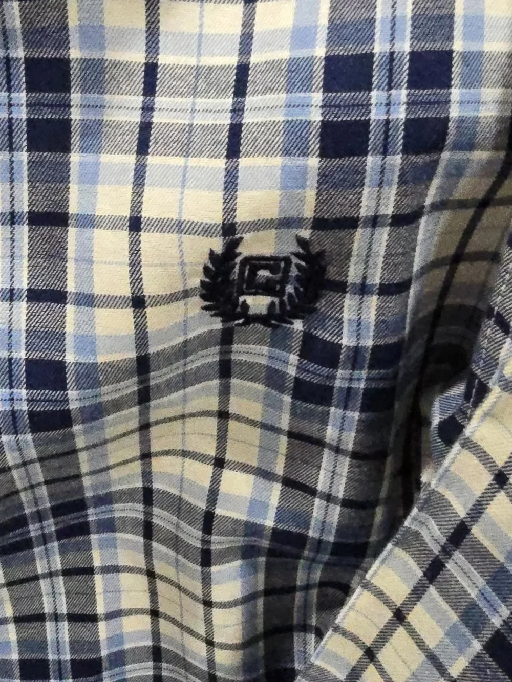 Chaps Ralph Lauren Kids Blue and White Plaid Button-Down Shirt Sz L 14-16 NWT